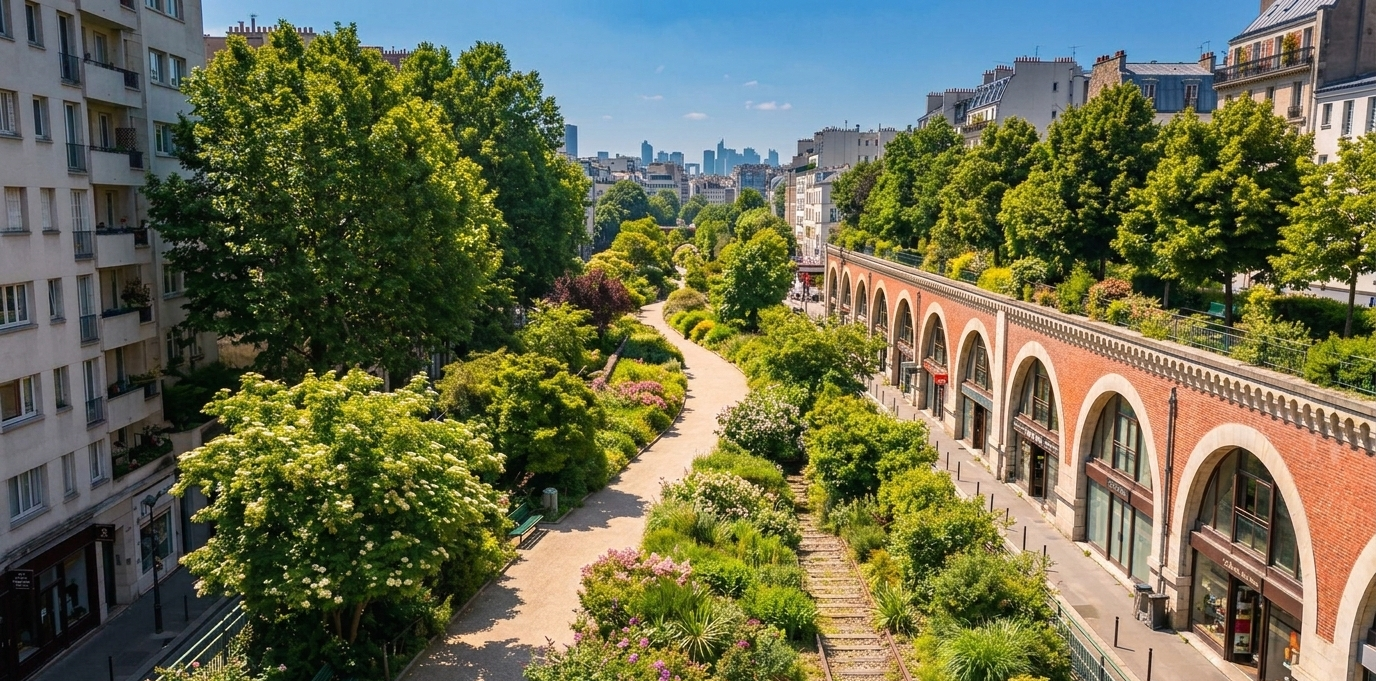 สวนลอยฟ้าโปรเมอนาด ปลองเต้ (Promenade Plantée)