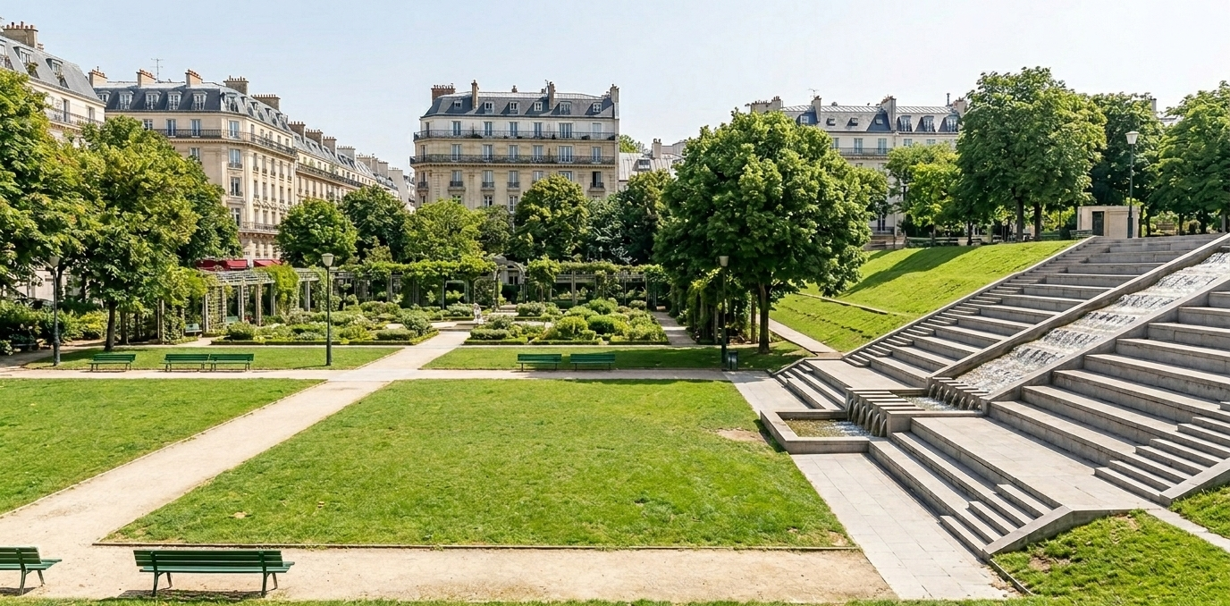 สวนยาวติดริมแม่น้ำเซน (Parc de Bercy)