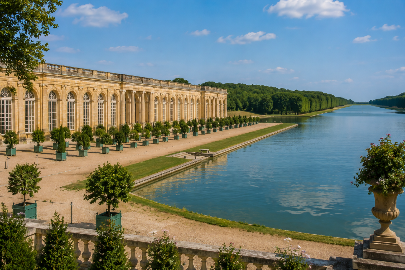 Orangery and Grand Canal of Versailles