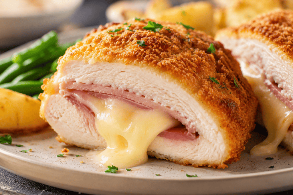กอร์ดองเบลอไก่ (Chicken Cordon Bleu)